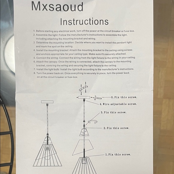 Modern Black Wire Pendant Light - Picture 6 of 6